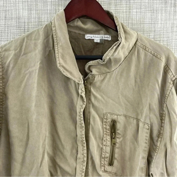 Young Fabulous & Broke Clara Utility Bomber Jacket Women's L 8559/b - Picture 4 of 9